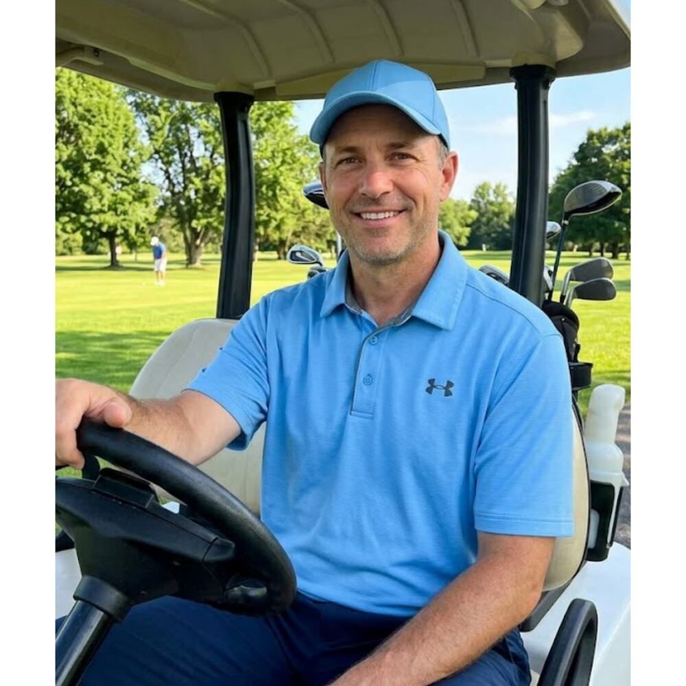 Under Armour Men's 4XL Tall Performance Polo Shirt Blue Short Sleeve Golf